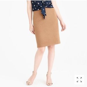 J Crew wool the pencil skirt camel/tan color sz 6